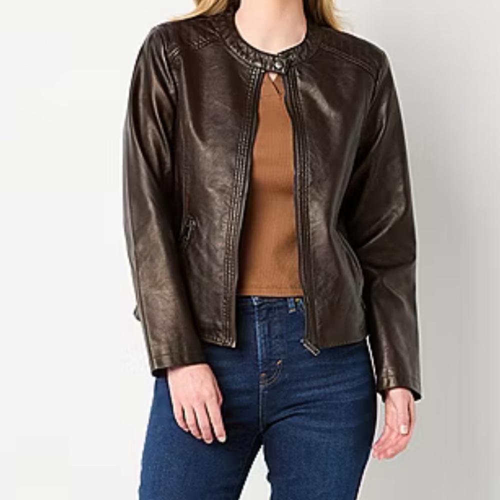 a.n.a Womens Lightweight Motorcycle Jacket **MAROON**